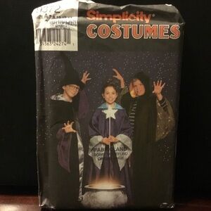 Simplicity 9372 Kids Wizard Costume - Purple, Black, and Gold 7-8-10-12-14